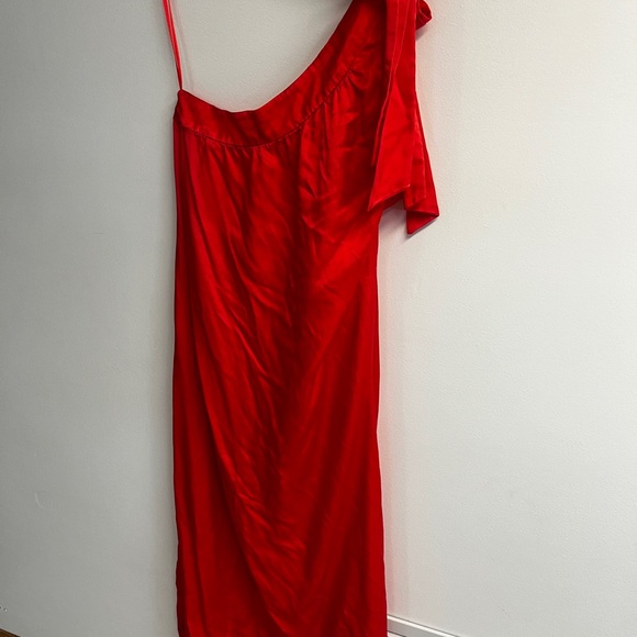 Free people Soa BHLDN collab silky dress size xs coral red color - Picture 6 of 9